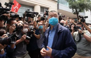 Hong Kong.Hong Kong media tycoon and founder of Apple Daily newspaper Jimmy Lai Chee Ying arrives at the West Kowloon Magistrates' Court, May 18, 2020. Yung Chi Wai Derek/Shutterstock